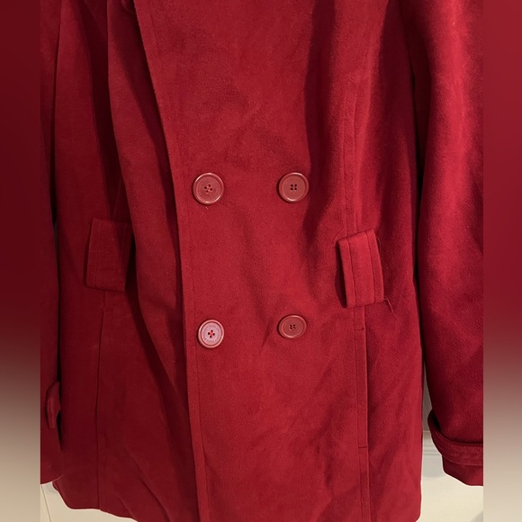 Jou Jou peacoat dark red color Women’s size Large - Picture 7 of 8